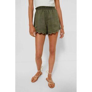 NWT Tuckernuck Army Green Linen Ava Short Size Large